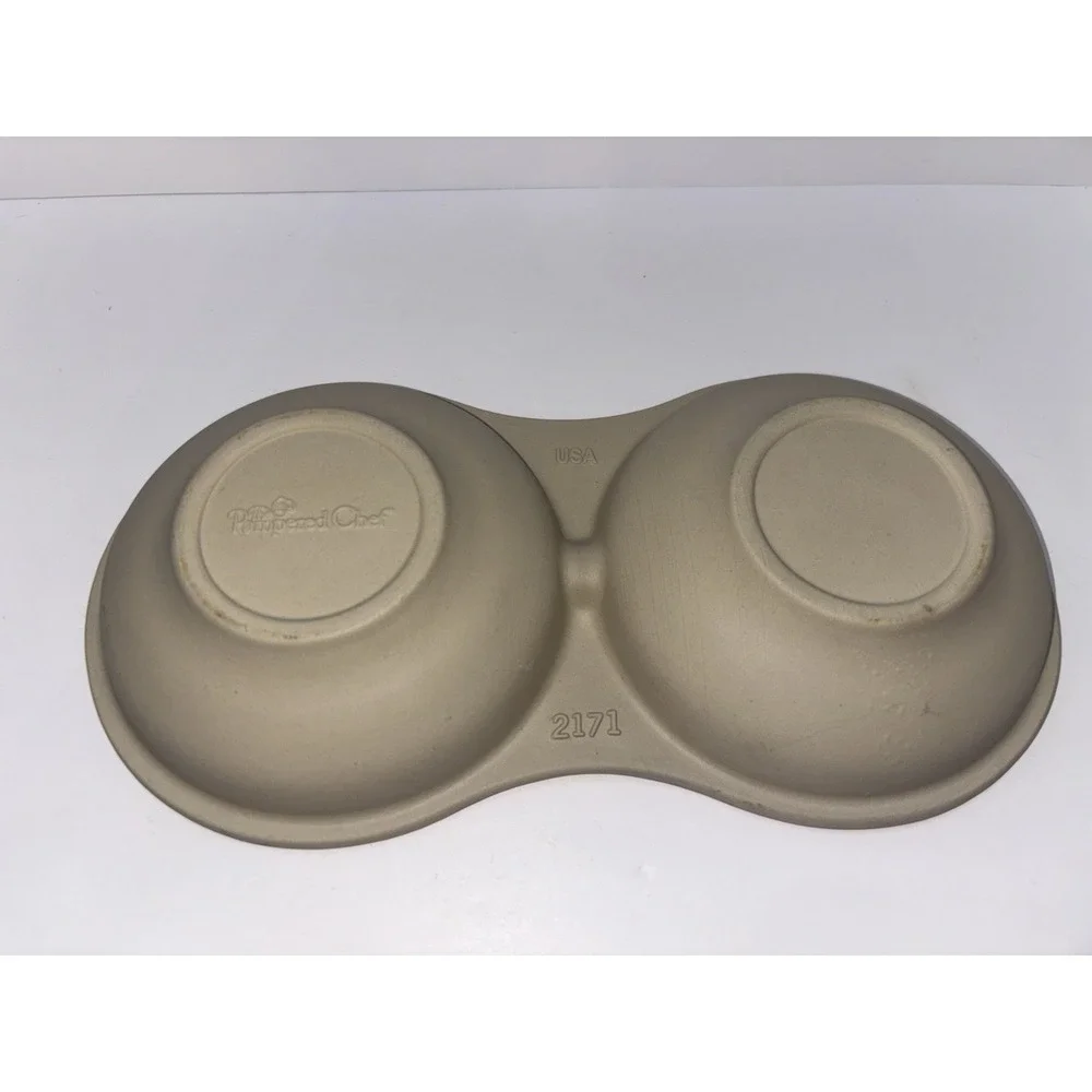 The Pampered Chef‎ Microwave Double Egg Cooker Stoneware Made in USA 2171 NWOB